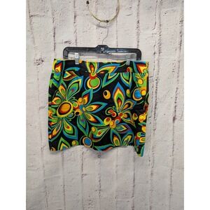 Loudmouth Golf Skort W's 12 Legacy Shagadelic Black‎ Cotton Stretch Pockets